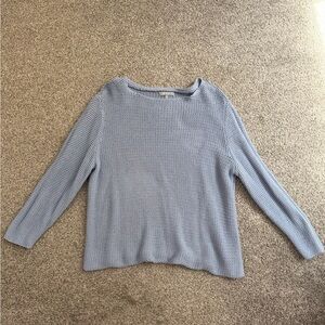 Light Blue Knit Boatneck Sweater